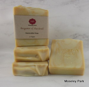 Bergamot & Patchouli - Handmade Soap-handmade soap cold processed shea  tallow olive oil clay essential oil