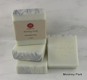 Morning Walk - Handmade Soap-handmade soap cold processed shea  tallow olive oil clay essential oil