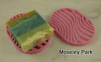 Pink - Oval Soap Dish-soap rack 3D printed dish